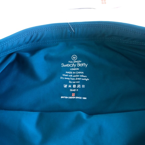 Sweaty Betty High Shine Leggings Full Length Teal - Picture 5 of 8